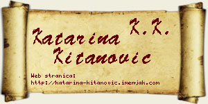 Katarina Kitanović vizit kartica